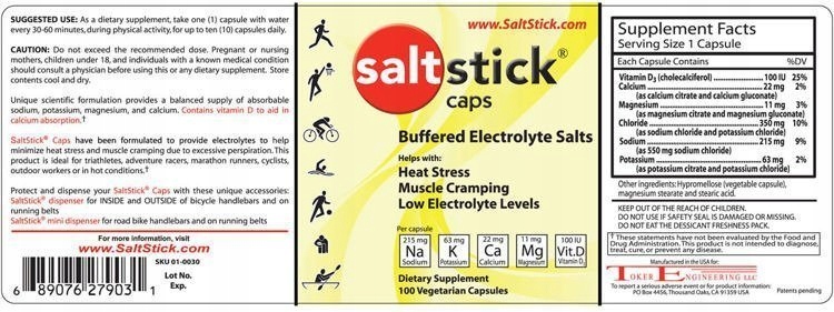 SaltStick Caps 30 kaps. – elektrolity, sód, potas, magnez, wapń