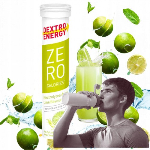 Dextro Energy Elektrolity Limonka Bez Cukru 5 Minerałów Tabletki Musujące