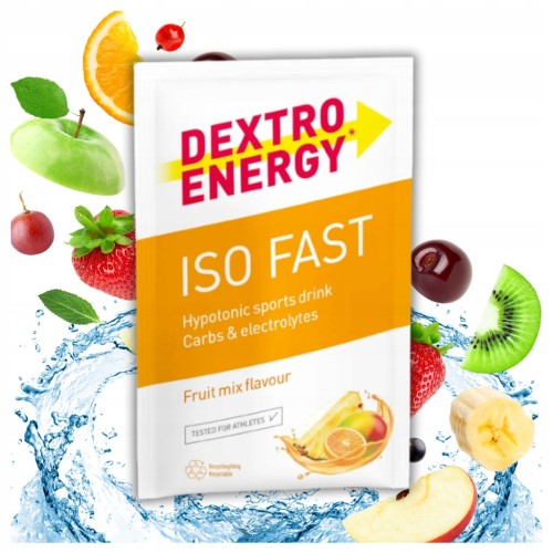 Carbo proszek Dextro Energy IsoFast Fruit Mix smak wieloowocowy 56 g