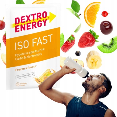 Carbo proszek Dextro Energy IsoFast Fruit Mix smak wieloowocowy 56 g