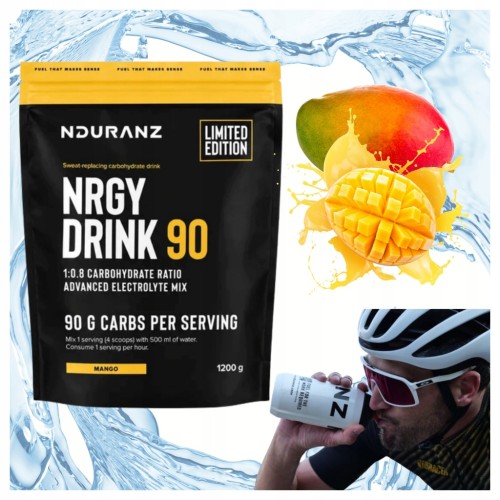 NDURANZ NRGY DRINK 90 1200G mango NAPÓJ WĘGLOWODANOWY carbo na Maraton