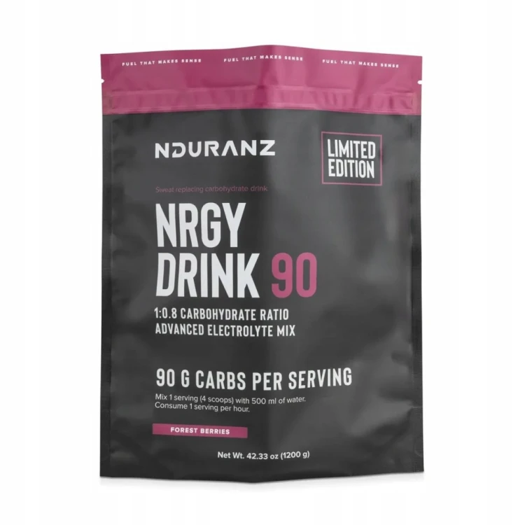 NDURANZ NRGY DRINK90 1200G Owoce Leśne NAPÓJ WĘGLOWODANOWY Carbo Maraton