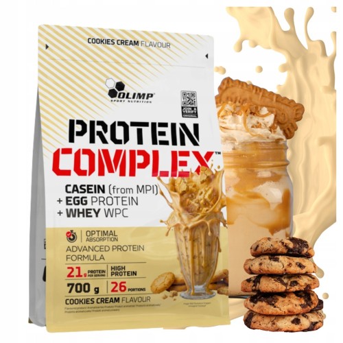OLIMP PROTEIN COMPLEX 700 g ODŻYWKA BIAŁKOWA SIŁA MASA MIĘŚNIOWA CIASTKO