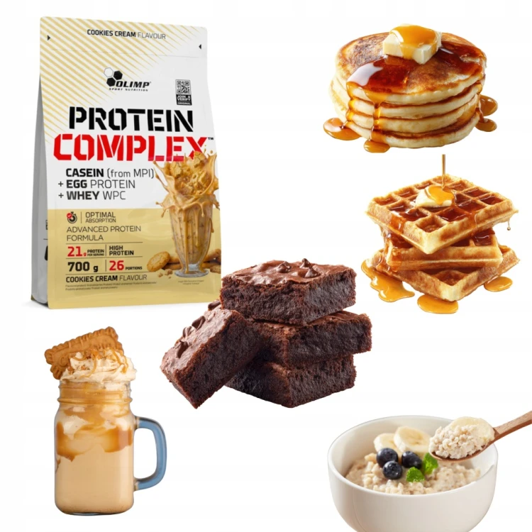 OLIMP PROTEIN COMPLEX 700 g ODŻYWKA BIAŁKOWA SIŁA MASA MIĘŚNIOWA CIASTKO