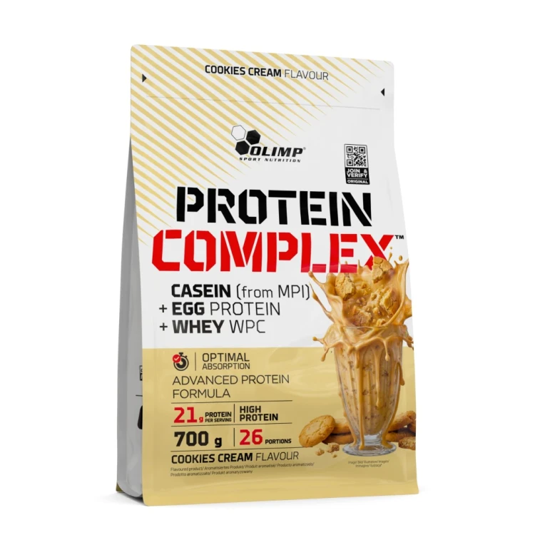 OLIMP PROTEIN COMPLEX 700 g ODŻYWKA BIAŁKOWA SIŁA MASA MIĘŚNIOWA CIASTKO
