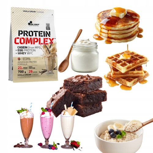 OLIMP PROTEIN COMPLEX 700 g ODŻYWKA BIAŁKOWA WANILIA MASA MIĘŚNIOWA ENERGIA