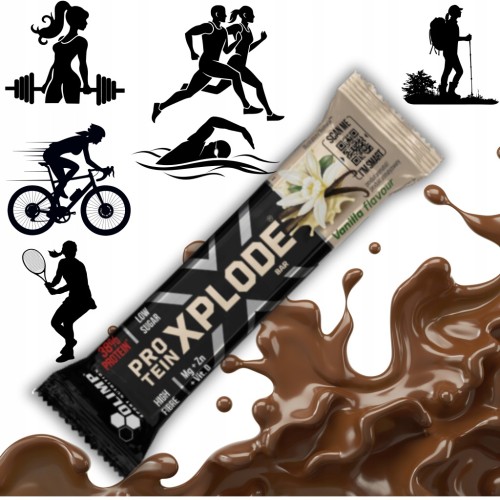 Baton białkowy Olimp Protein Xplode 40 g waniliowy wysoka zawartość białka