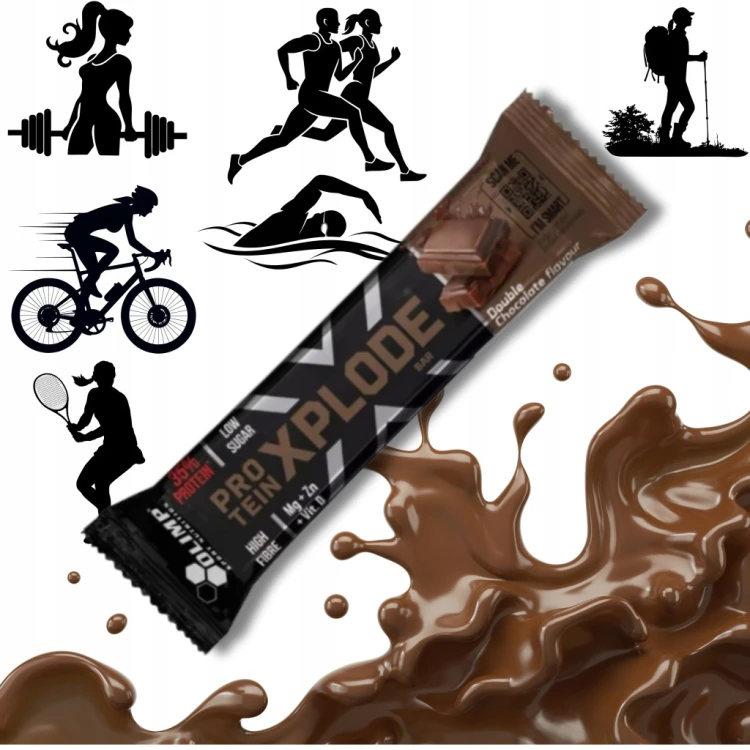 Olimp Xplode Bar Baton wysokobiałkowy o smaku podwójna czekolada 40 g