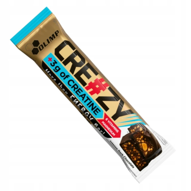 OLIMP CRE#ZY BAR 45g - BATON Z KREATYNĄ 3g, MAGNEZEM I 6 WITAMINAMI
