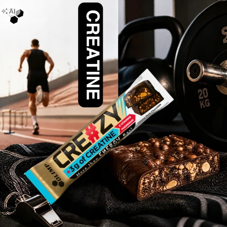 OLIMP CRE#ZY BAR 45g - BATON Z KREATYNĄ 3g, MAGNEZEM I 6 WITAMINAMI
