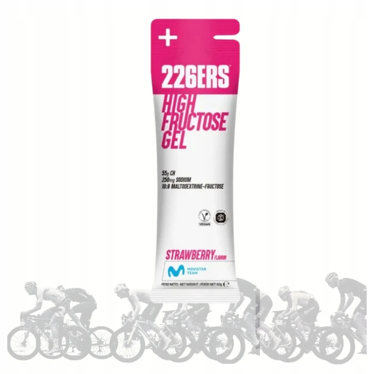 226ERS Żel Energetyczny HIGH FRUCTOSE GEL Truskawka 44g Rower Bieganie