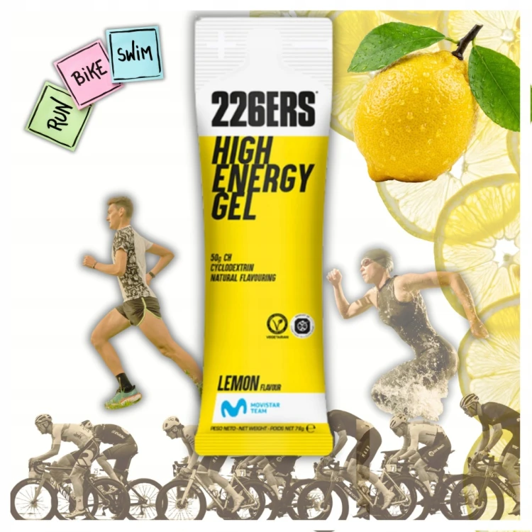 Żel Energetyczny 226ers High Energy Gel Lemon Bieganie Rower Cyklodekstryna