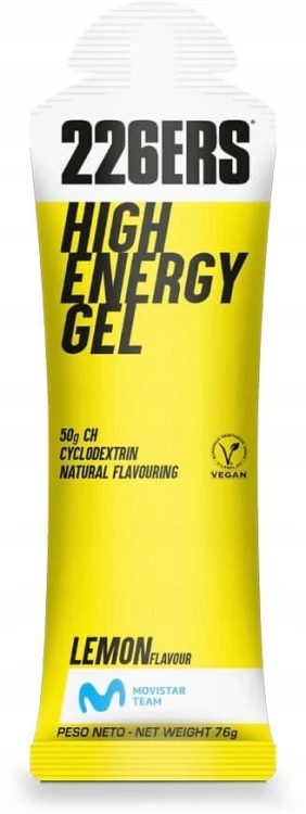 Żel Energetyczny 226ers High Energy Gel Lemon Bieganie Rower Cyklodekstryna