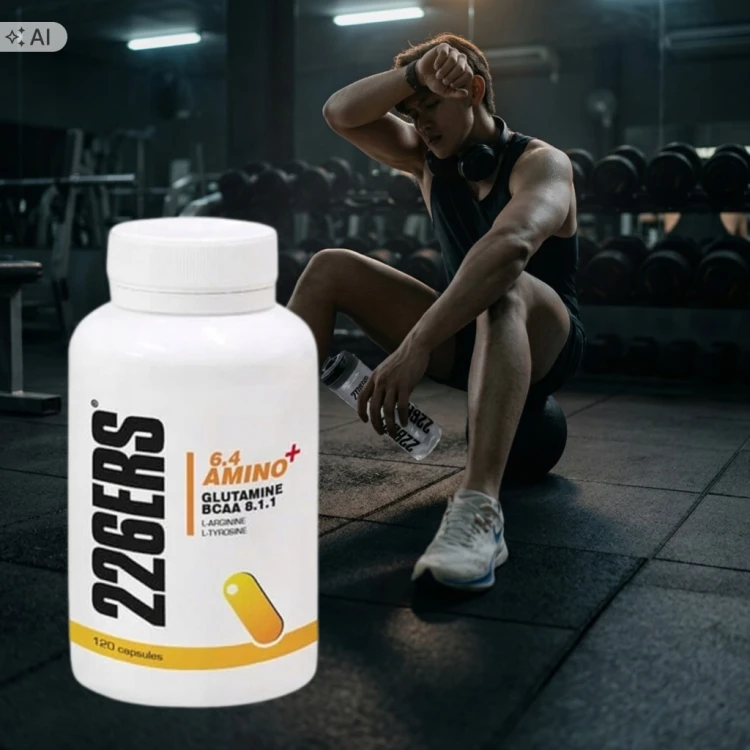 226ERS 6.4 AMINO+ 120kap BCAA 8:1:1 Glutamina Regeneracja Mięśni Wegański