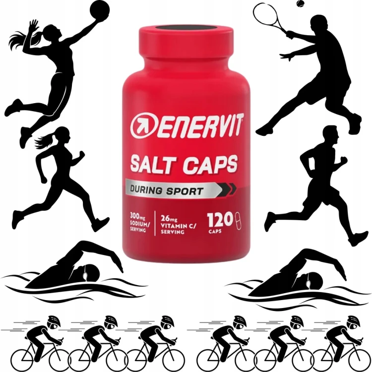 ENERVIT Salt Caps 120 kaps. Elektrolity Sód Kapsułki dla Sportowców