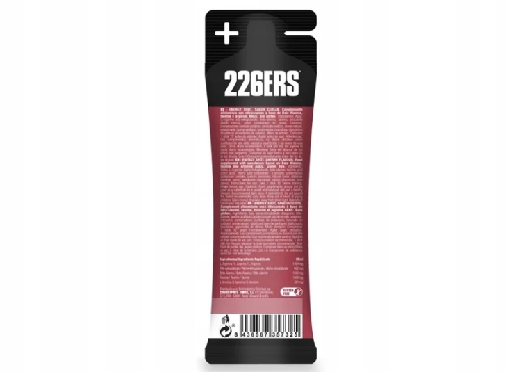 Energy Shot 226ERS Bez Kofeiny Tauryna Arginina Przedtreningówka Wiśnia