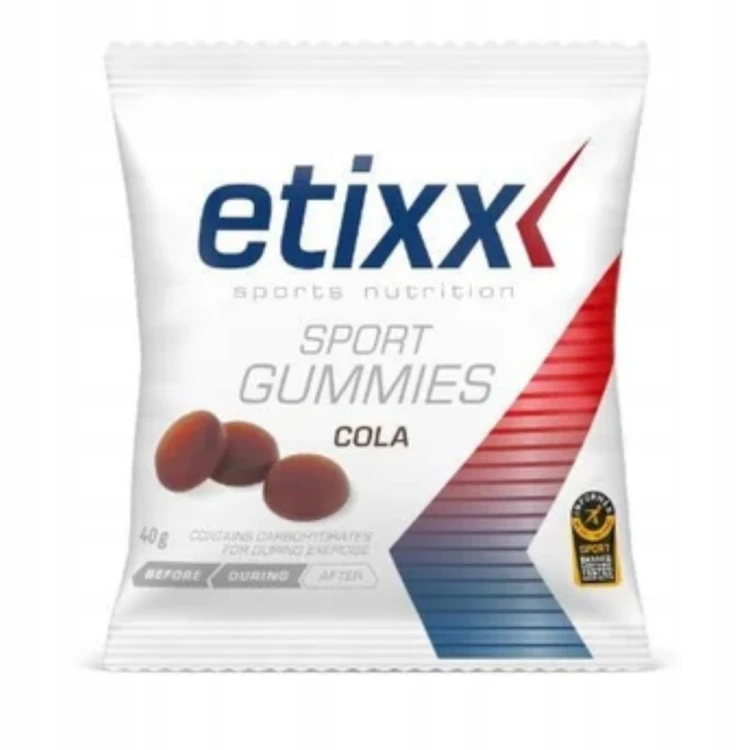 Etixx Sport Gummies Cola 40g Żelki Energetyczne 30g Węgli Na Rower Bieganie