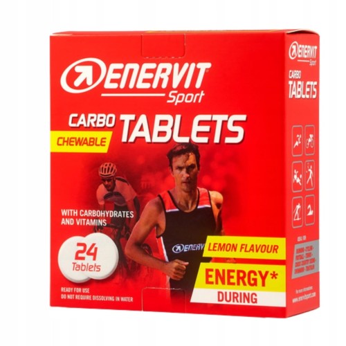 Enervit Carbo Tablets Cytryna 24 szt. Tabletki Węglowodanowe