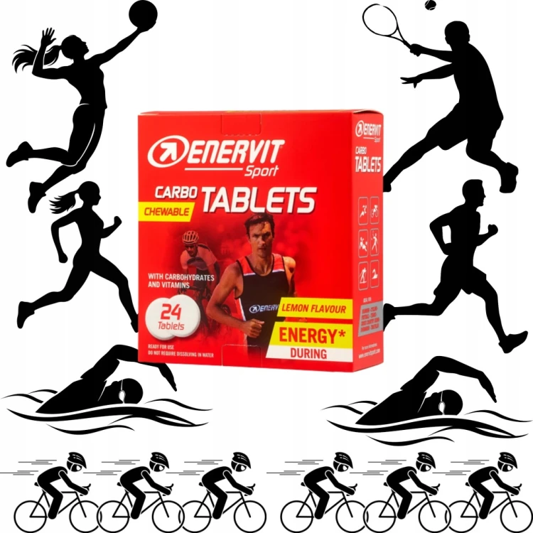 Enervit Carbo Tablets Cytryna 24 szt. Tabletki Węglowodanowe