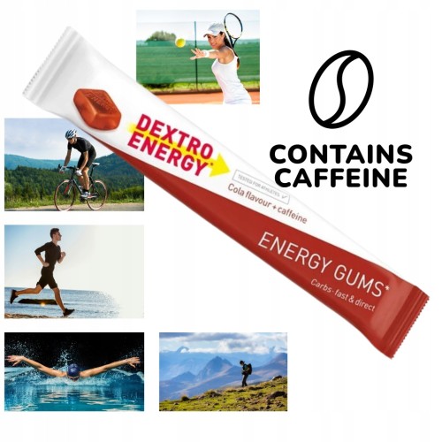 Dextro Energy Żelki Energetyczne Cola Kofeina Bieganie Rower