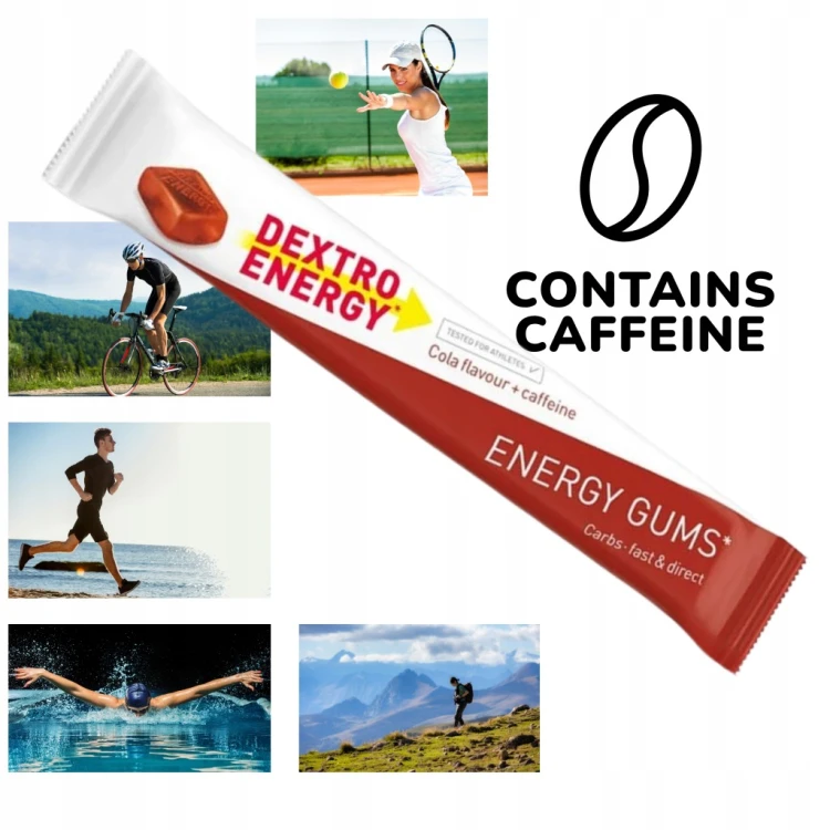 Dextro Energy Żelki Energetyczne Cola Kofeina Bieganie Rower