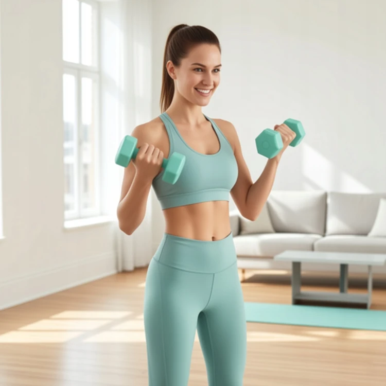 Hantle Bitumiczne Stałe DrFit 2x1,5kg Do Ćwiczeń Miętowe