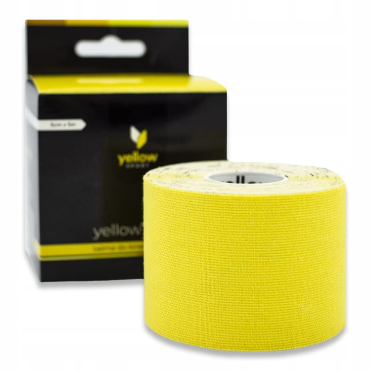 Taśma do kinesiotapingu yellowTAPE-żółta 5cm x 5m