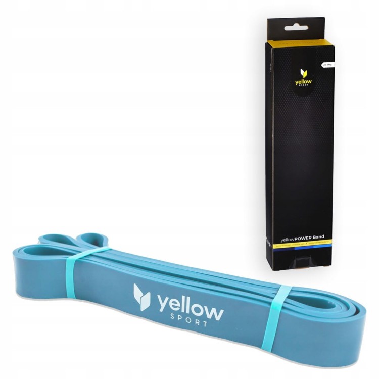 Guma oporowa do ćwiczeń yellowPOWER Band-niebieska, 23-34KG