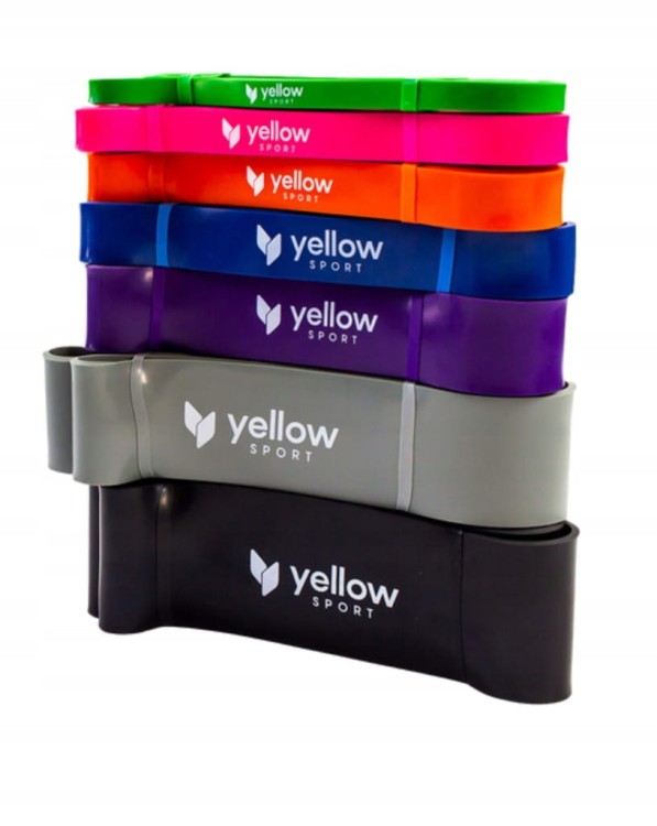 Guma oporowa do ćwiczeń yellowPOWER Band-niebieska, 23-34KG