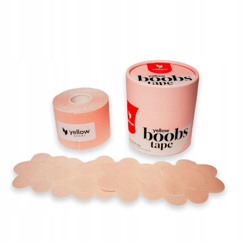 YellowBOOBS TAPE Taśma do podtrzymywania biustu, 5cm x 5m, kolor beżowy
