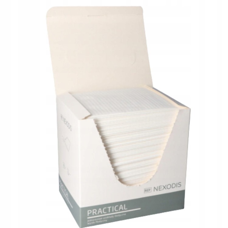 Podkład medyczny laminowany biały kostka 33 x 48 cm 100 szt. NEXODIS