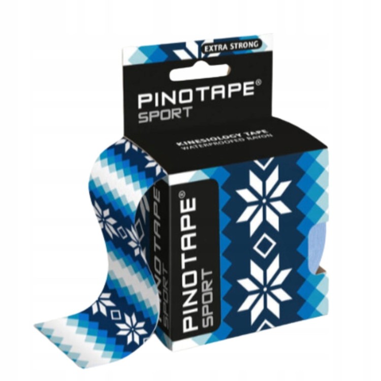 Taśma do kinesiotapingu wodoodporna PINO Sport 5 cm x 5 nordic style
