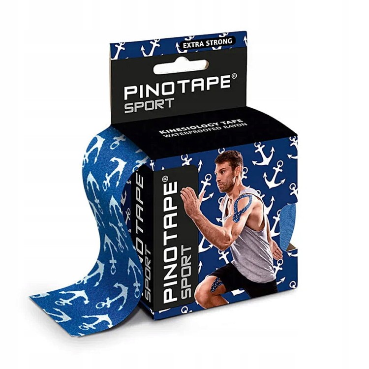Taśma do kinesiotapingu Pino ProSport 5 cm x 5 m wzór żeglarza