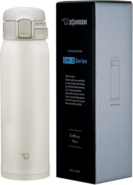 Kubek termiczny Zojirushi SM-SR48E-WA, 480 ml, biały