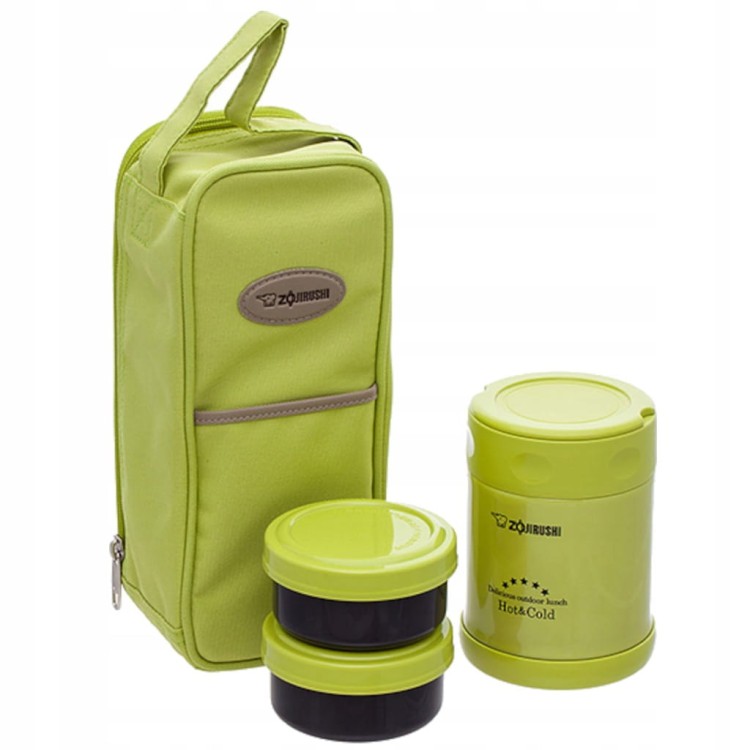Termos obiadowy Zojirushi z torbą SW-EXE35-GA 350 ml zielono limonkowy