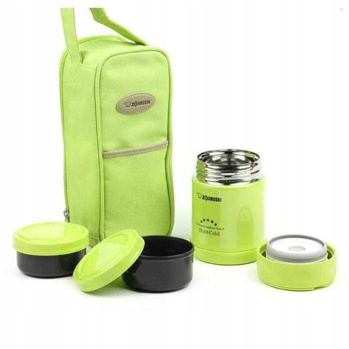 Termos obiadowy Zojirushi z torbą SW-EXE35-GA 350 ml zielono limonkowy