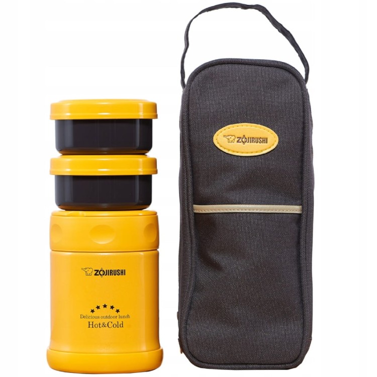 Termos obiadowy z torbą Zojirushi SW-EXE35-DB 9x25,5 cm 350 ml pomarańczowy