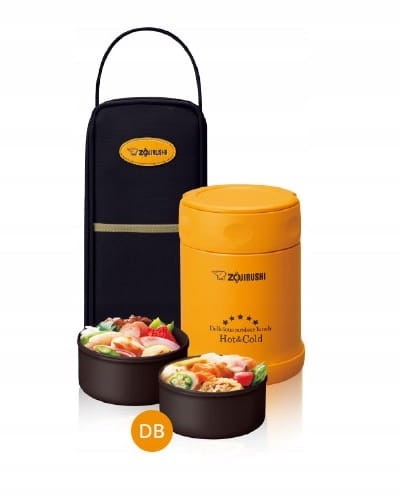 Termos obiadowy z torbą Zojirushi SW-EXE35-DB 9x25,5 cm 350 ml pomarańczowy