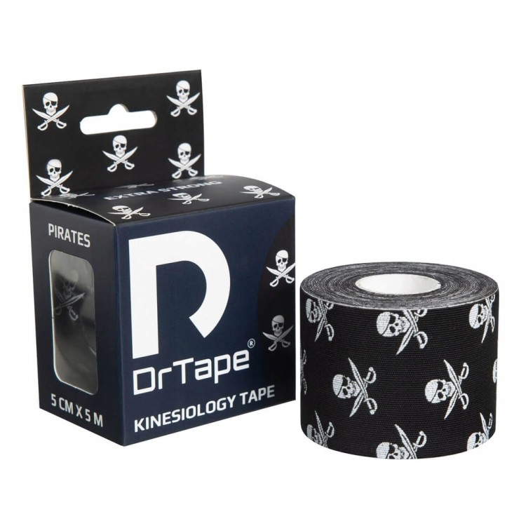 DrTape mocna wodoodporna taśma do tejpingu dla sportowców 5cm x 5m Pirate