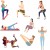 DrFit Guma oporowa z ilustracjami do ćwiczeń jogi elastyczna różowa