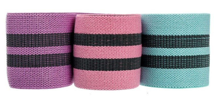 Gumy Oporowe do Ćwiczeń Materiałowe Damskie Fitness Pilates 3 szt. pilates