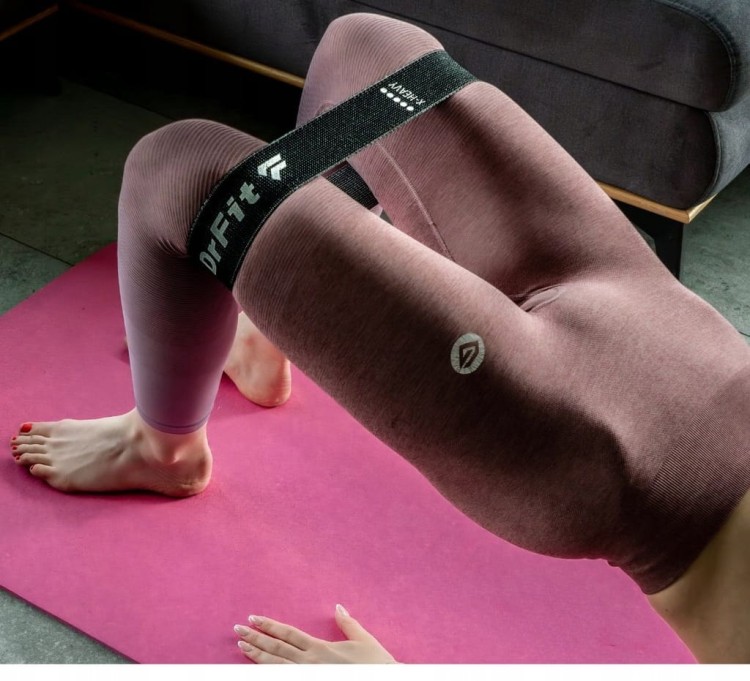 DrFit Elastyczne taśmy fizjoterapeutyczne do treningu bioder zestaw 5 taśm