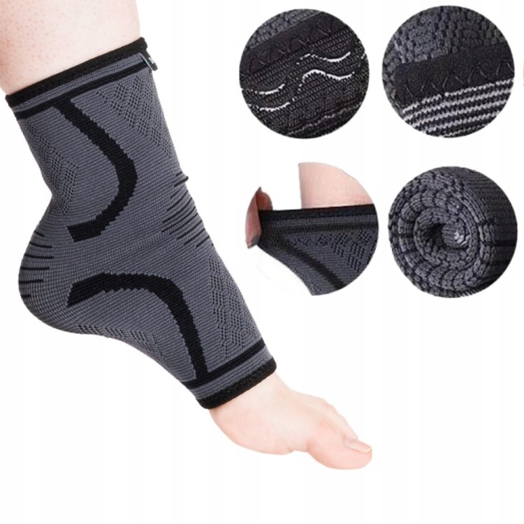 Stabilizator elastyczny kostki szary L DrFit