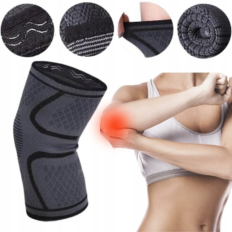 Elastyczny stabilizator łokcia szary M orteza DrFit