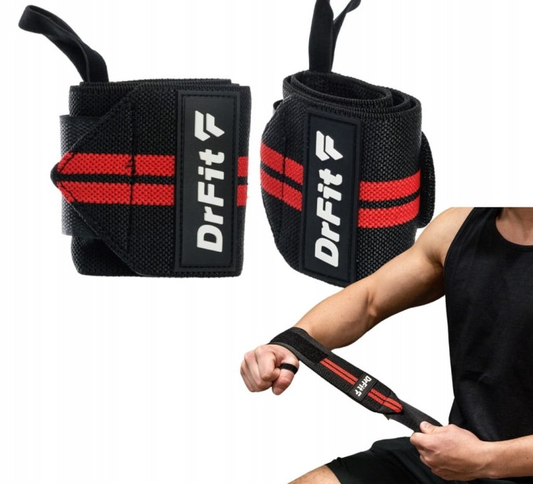 Stabilizator Nadgarstka Sportowe Opaski Owijane do Ćwiczeń DrFit 2szt