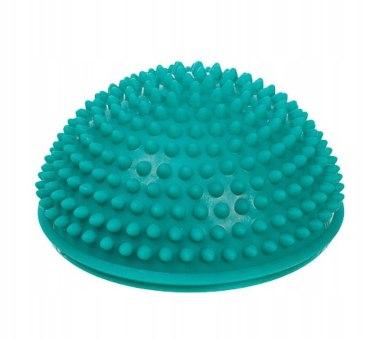 Masażer z wypustkami sensorycznymi (pół piłki) ø16x7 cm zielona PÓŁJEŻYK
