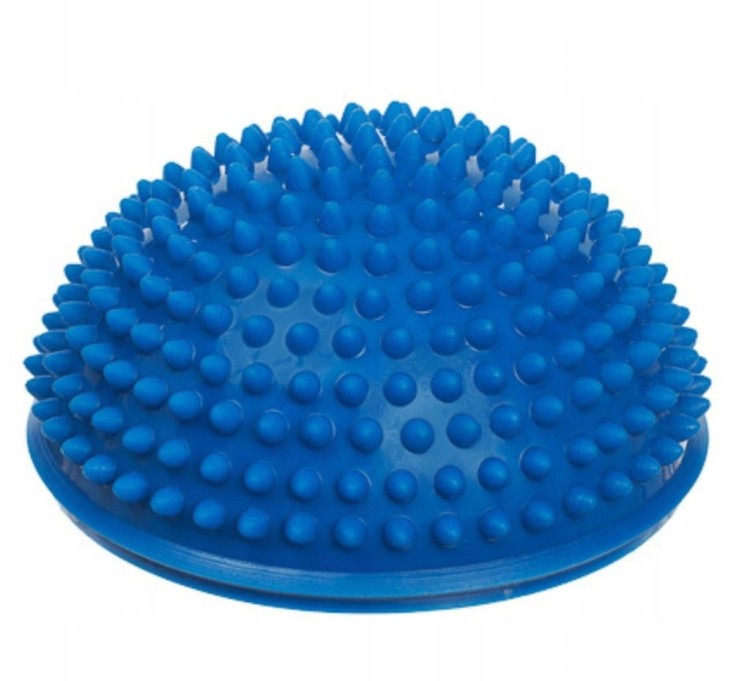 Masażer z wypustkami sensorycznymi (pół piłki) ø16x7 cm niebieska PÓŁJEŻYK
