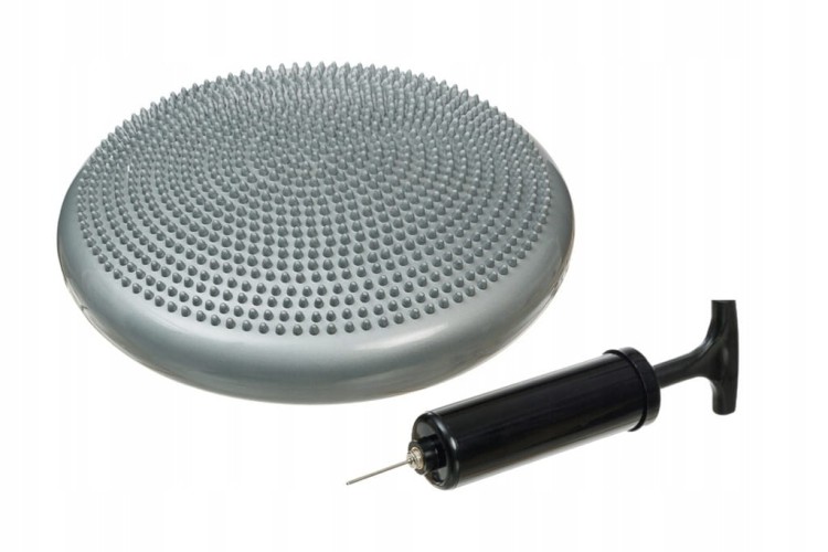 Poduszka sensoryczna DrFit do ćwiczeń na kręgosłup szara 33 cm