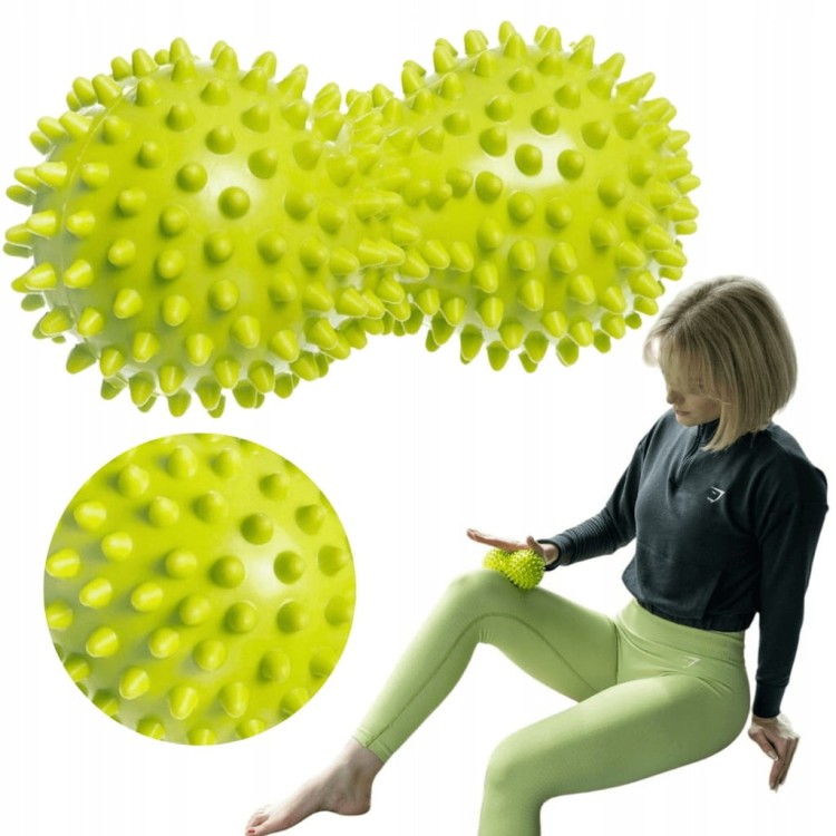 Duoball z Kolcami Masażer Sensoryczny do Rehabilitacji Ćwiczeń DrFit