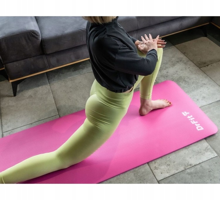 Mata do ćwiczeń 180x60x1cm + podkładki + piłka + gumy ZESTAW PILATES